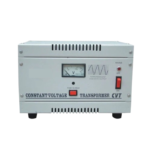 Constant Voltage Transformer Front size with voltage meter, on off switch and input and output toggle switch